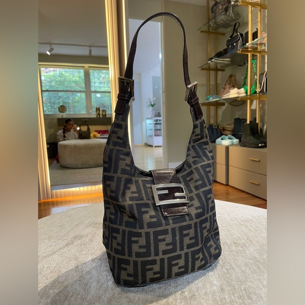 Fendi Vintage Zucca Mia Shoulder Bag